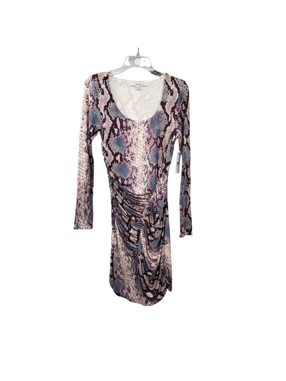 Guess Womens Bodycon Dress Python Print Multicolor Long Sleeve Medium New